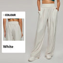 High Waist Wide Leg Yoga Pants for Women Straight Loose Casual Trousers Breathable Lightweight Sports Pants for Spring Summer