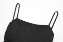 HH Womens Satin Spaghetti Strap Cami Top Tie Back Square Neck Camisole Elegant Summer Casual Party Streetwear Crop Top