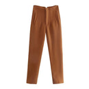 MUJER Office Wear High waist Pants for Women Formal Pants Office outfits Pencil Trousers Black Pink White Fashion Ladies Pants