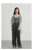 Women's Cardigan New V-neck Long Sleeved Female Shirt Female Jumpers Sun Protection Woman Top Spring Summer Knitted Cardigan
