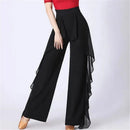 Dance Wide Leg Pants Women's High Waist Pants Lotus Leaf Side Wild Dangling Feel Training Pants 2022 New Dance Female pants