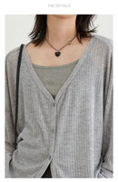 Women's Cardigan New V-neck Long Sleeved Female Shirt Female Jumpers Sun Protection Woman Top Spring Summer Knitted Cardigan
