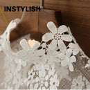Sexy Women Lace Blouses Long Flared Sleeve High Collar Inner Wear Lace Shirt Base Tunic Top Perspective Vintage Bottom Blouse