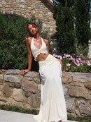 Women's Sexy Party Top Skirt Sets  V Neck Pleated Hem Halter Vest Low Waist Slim Fit Long Skirt 2026 New Lady Beach Dresses