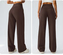 Yoga wide leg pants for women high waisted loose straight leg pants casual sports yoga pants women's outerwear