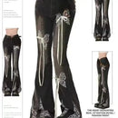 Vintage Slim Micro-flare Jeans Women Ins Fashionable Splicing Belt Edge Y2K Pants High Waist Straight American Street Trousers