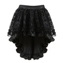 Steampunk Women Lace Floral Skirt Asymmetrica Renaissance Victorian Pirate Medieval Sexy Gothic Corset Skirts Matching