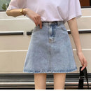 Saia Jeans Feminina Mini com Cintura Alta - Sexy Y2K Verão