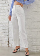 Women High Waist Black Washed Wide Leg Jeans Straight Denim Pants Casual Baggy Jeans Fashion Streetwear Trousers