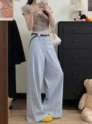Women's High Waist Wide Leg Pants Casual Loose Flowy Trousers