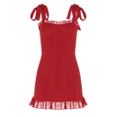 Vestido Mini Feminino Elegante com Babados e Bandagem - Sexy Slim Festa Aniversário