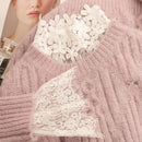 Sexy Women Lace Blouses Long Flared Sleeve High Collar Inner Wear Lace Shirt Base Tunic Top Perspective Vintage Bottom Blouse