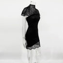 Vestido Feminino Sexy com Renda See Through e Tomara que Caia - Festa Clube Noite
