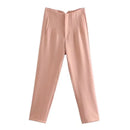 MUJER Office Wear High waist Pants for Women Formal Pants Office outfits Pencil Trousers Black Pink White Fashion Ladies Pants
