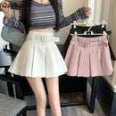 Pleated Mini Skirts Women High Waisted Aesthetic Preppy All-match Summer Kawaii Clothes Cute Korean Fashion Мини Юбки Girls Pure