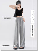 ay Wide Leg Pants Women's High Waist Loose Drapey Cool Casual Trousers Modal Cotton Comfortable Breathable Straight Cut