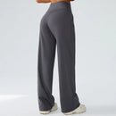 Yoga wide leg pants for women high waisted loose straight leg pants casual sports yoga pants women's outerwear