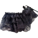 Lace Mini Skirts Women Elegant Sweet Lolita Short Skirts High Waist Y2k Streetwear Ruffle Skirts Lace Trim Butt Curtain Skirt