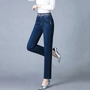 High Waist Skinny Denim Pants Mom Pencil Jeans Women Casual Streetwear Big Size 36 Retro Stretch Vaqueros Korean Jeansy Pantalon
