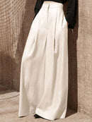 Wide Leg Pants Women Full Length High Waist Baggy Casual Solid Minimalist Pantalones De Mujer Thin Elegant Ropa Vintage Ladies