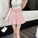 Pleated Mini Skirts Women High Waisted Aesthetic Preppy All-match Summer Kawaii Clothes Cute Korean Fashion Мини Юбки Girls Pure