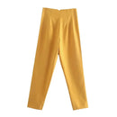 MUJER Office Wear High waist Pants for Women Formal Pants Office outfits Pencil Trousers Black Pink White Fashion Ladies Pants