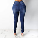 Botvotee Skinny Pencil Jeans for Women High Waisted Casual Elegant Office Denim Pants Blue White Black Elastic Jeans Woman
