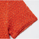 Knitted Sequined Crop Top Women Casual Slim Fit Square Collar Sleeveless Backless Bodycon Vest New Fashionable Ladies Basic Tops