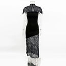 Vestido Feminino Sexy com Renda See Through e Tomara que Caia - Festa Clube Noite
