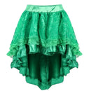 Steampunk Women Lace Floral Skirt Asymmetrica Renaissance Victorian Pirate Medieval Sexy Gothic Corset Skirts Matching
