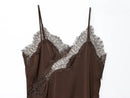 Vestido Mini Feminino Preto de Cetim com Renda e Alças - Sexy Costas Abertas Assimétrico Festa Noite