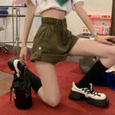 Denim Shorts Women High Waist Summer Solid All-match Hotsweet Loose Casual Rolled Edge Korean Style Chic Streetwear Ins Popular