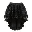 Steampunk Women Lace Floral Skirt Asymmetrica Renaissance Victorian Pirate Medieval Sexy Gothic Corset Skirts Matching