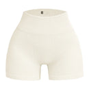 High-waisted Yoga Pant For Women, Designed To Lift And Shape, Tight-fitting With Solid Color And Ribbed Texture, Sports  Shorts