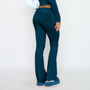 Women Flare Leggings High Waist Wide Leg Yoga Pants Seamless Fitness Workout Tights Gym Sports Trousers Casual Slimming Clothing