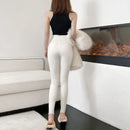 Pants for Woman White Skinny High Waist Shot Trousers Slim Fit Women's Jeans Medium Hippie Fitted Good Quality Cheap Wholesale Z