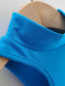 Women High Neck Crop Tank Top With Cut Out Detail Active Asymmetric Crop Tank Top