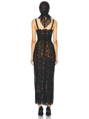 Vestido Longo Feminino com Renda e Alças Finas - Elegante Festa Noite
