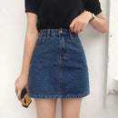 Saia Jeans Feminina Mini com Cintura Alta - Sexy Y2K Verão
