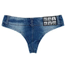 Short Jeans Feminino Mini com Cintura Baixa - Sexy Festa Balada