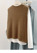 V-neck Knitted Vest Vest Vest for Women in Spring Autumn and Winter 2025 New Fashionable Horse Clip Cardigan Versatile Sweater