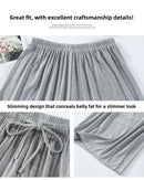 ay Wide Leg Pants Women's High Waist Loose Drapey Cool Casual Trousers Modal Cotton Comfortable Breathable Straight Cut