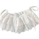 Lace Mini Skirts Women Elegant Sweet Lolita Short Skirts High Waist Y2k Streetwear Ruffle Skirts Lace Trim Butt Curtain Skirt
