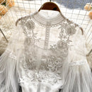 lace puff long sleeve blouse vintage fashion blouses elegant femme blusas korean woman tops women shirts clothing dropshipping