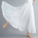 Boho Beach Women's Skirt - Linen Cotton Blend Elastic Waist Long Pleated Maxi, Vintage Summer Casual Skirt Faldas Saia