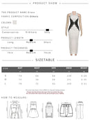 Vestido Longo Feminino com Renda e Halter - Sexy See Through Elegante Festa