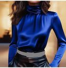 Elegant Long Sleeve Loose Blouse Women 2025 Autumn Winter Ladies Tops Casual