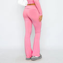 Women Flare Leggings High Waist Wide Leg Yoga Pants Seamless Fitness Workout Tights Gym Sports Trousers Casual Slimming Clothing