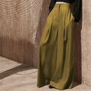Wide Leg Pants Women Full Length High Waist Baggy Casual Solid Minimalist Pantalones De Mujer Thin Elegant Ropa Vintage Ladies