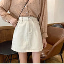 Saia Jeans Feminina Mini com Cintura Alta - Sexy Y2K Verão